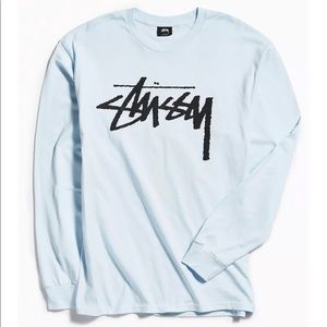 Urban Outfitters Stussy Old School Logo Long Sleeve Tee